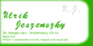 ulrik jeszenszky business card